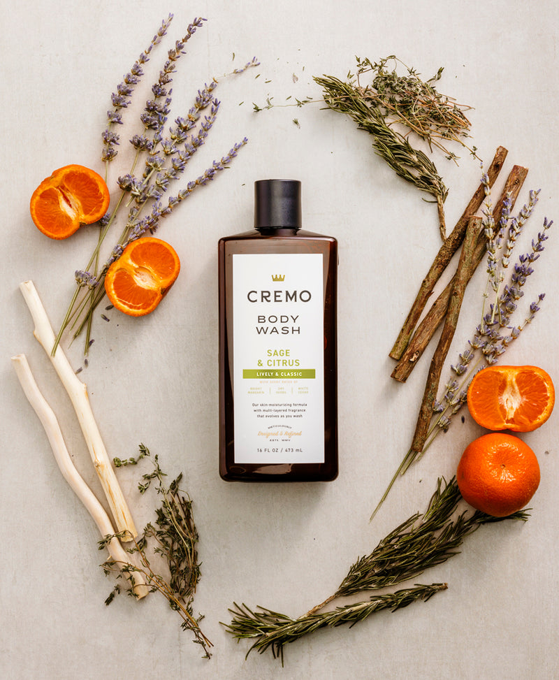 Sage Citrus Quality Herbal Body Wash for Men Cremo