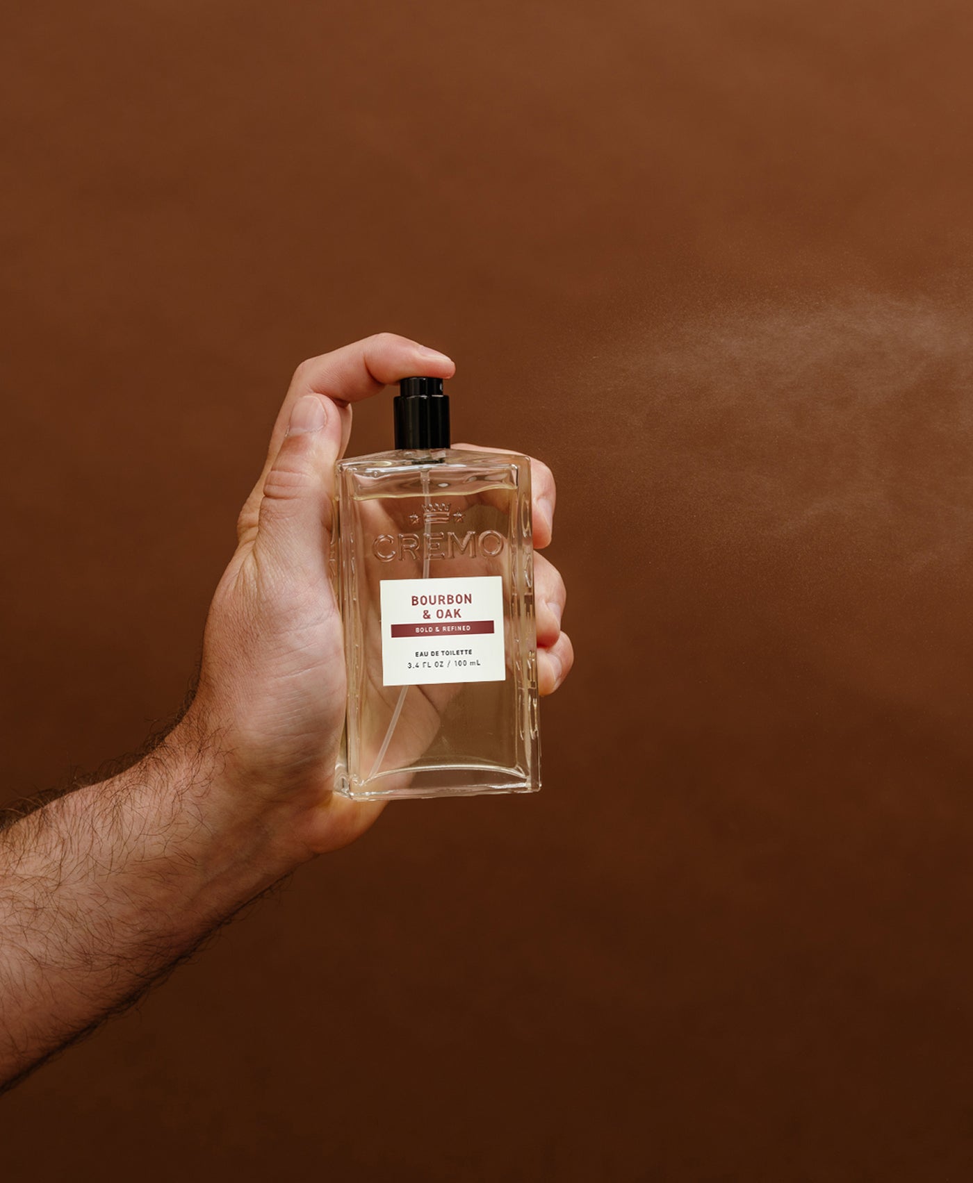 cremo tobacco bourbon Men's Bourbon & Oak Spray Cologne