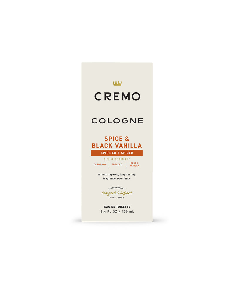 cremo tobacco vanilla Spice & Black Body Wash spiced scent with notes of cardamom Cremo Rich-Lathering Spice & Black