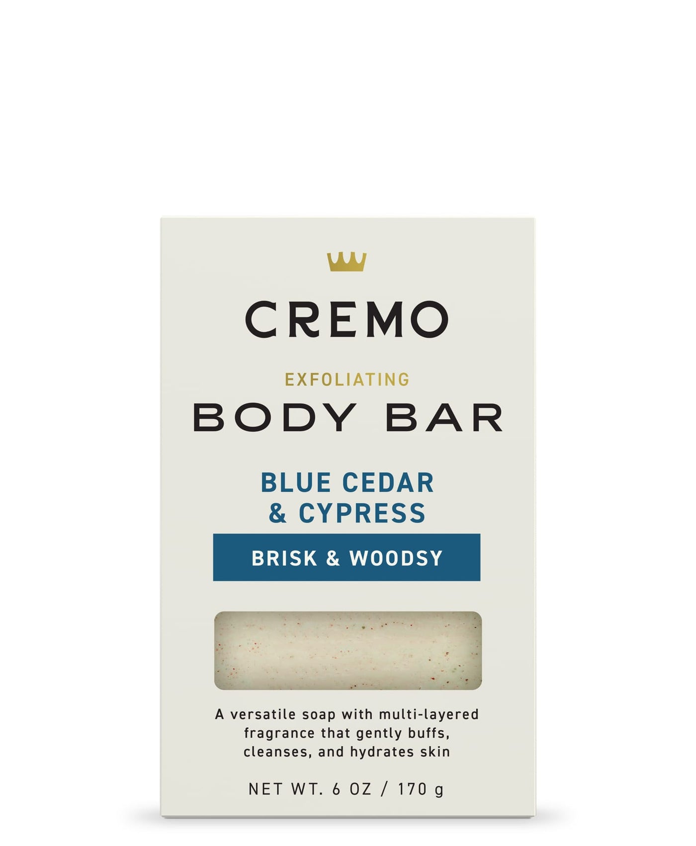 ボディソープ cruze Cedar Bar Soap for Men - Blue Cedar & Cypress Exfoliating