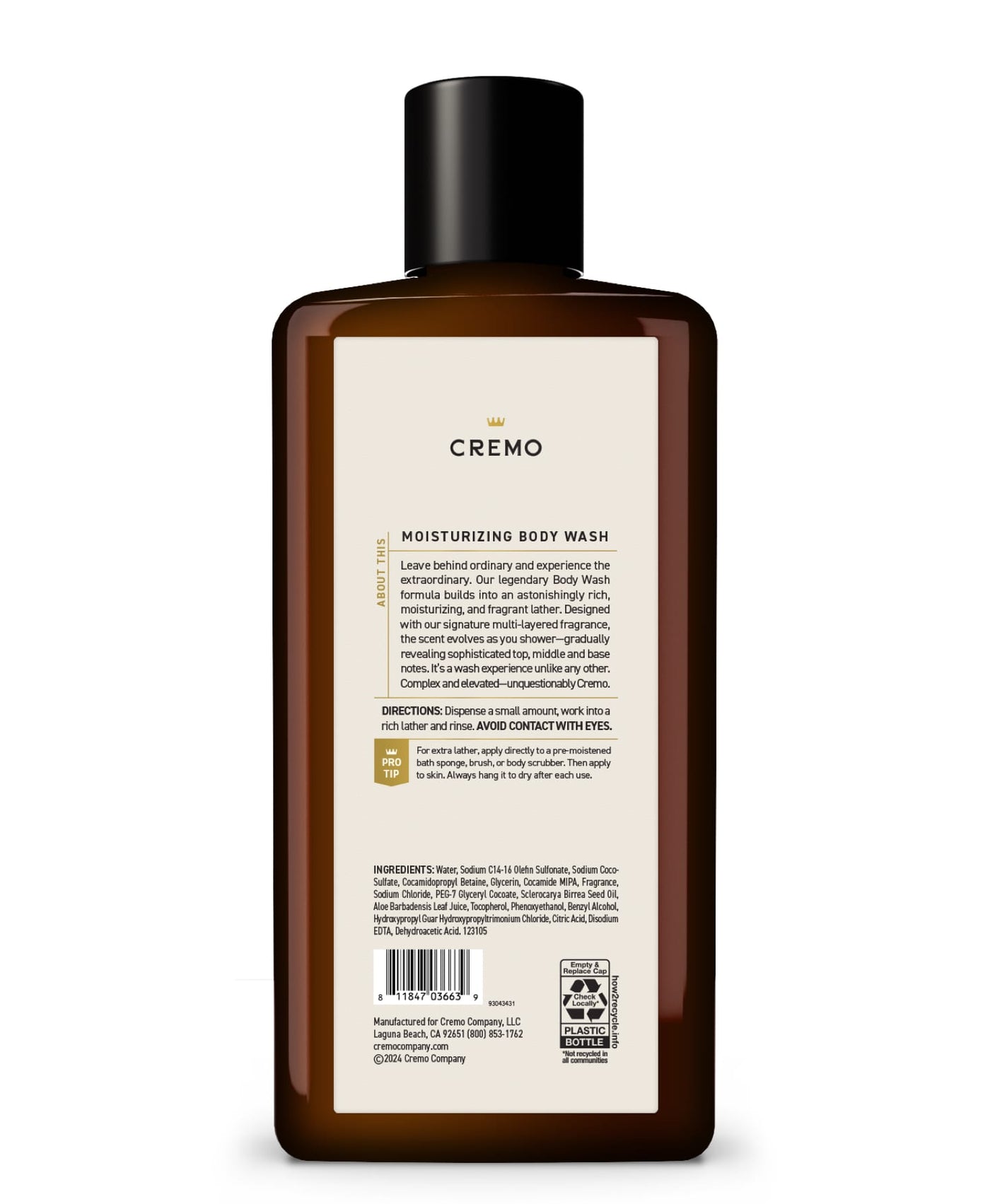 Cremo NO. 9 Bergamot And Musk 3.4 oz Eau outlet De Toilette Spray