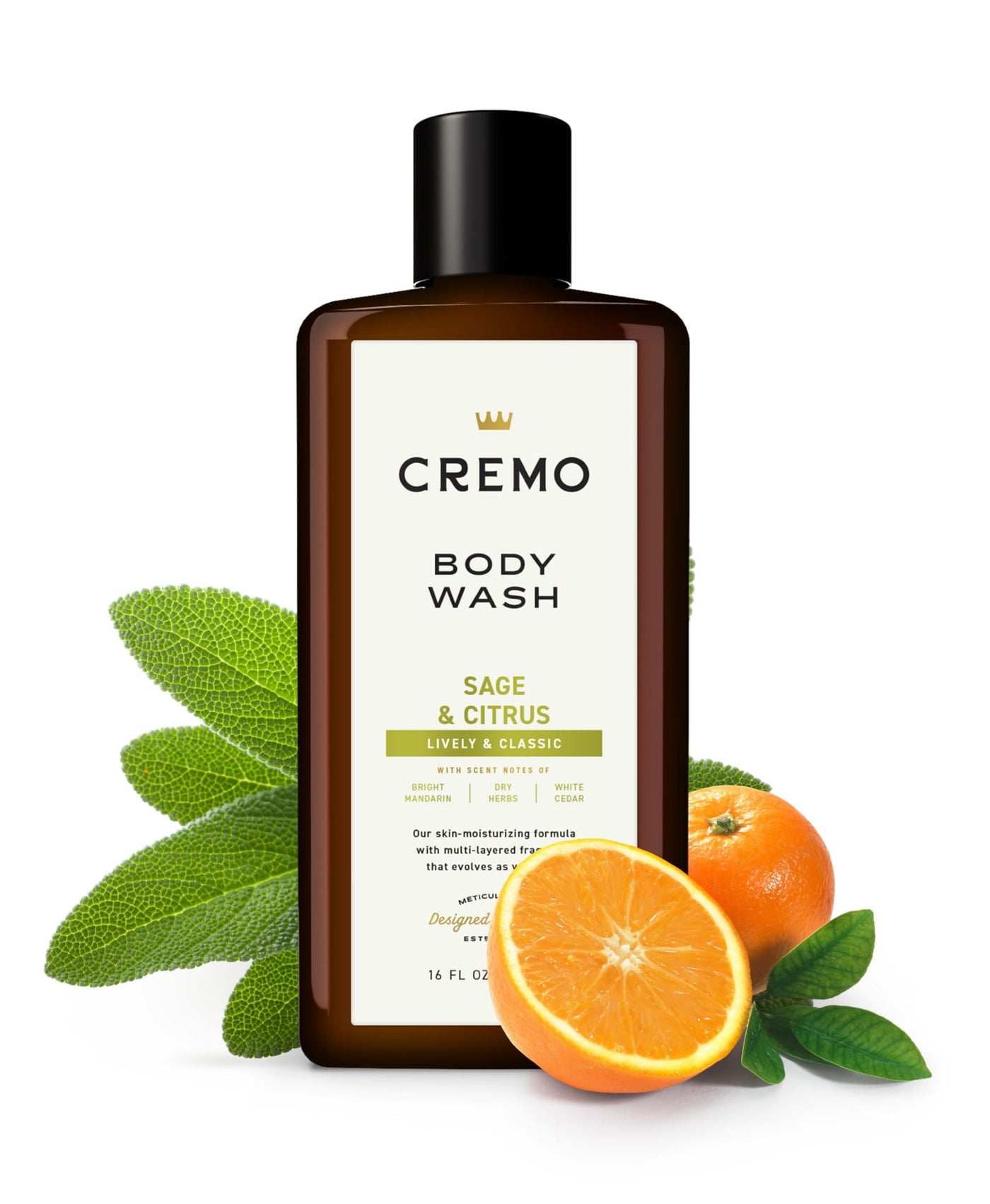 Sage & Citrus Quality Herbal Body Wash for Men Cremo