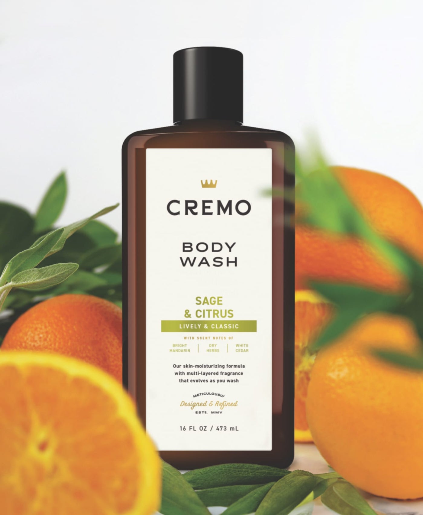 Sage & Citrus Quality Herbal Body Wash for Men Cremo