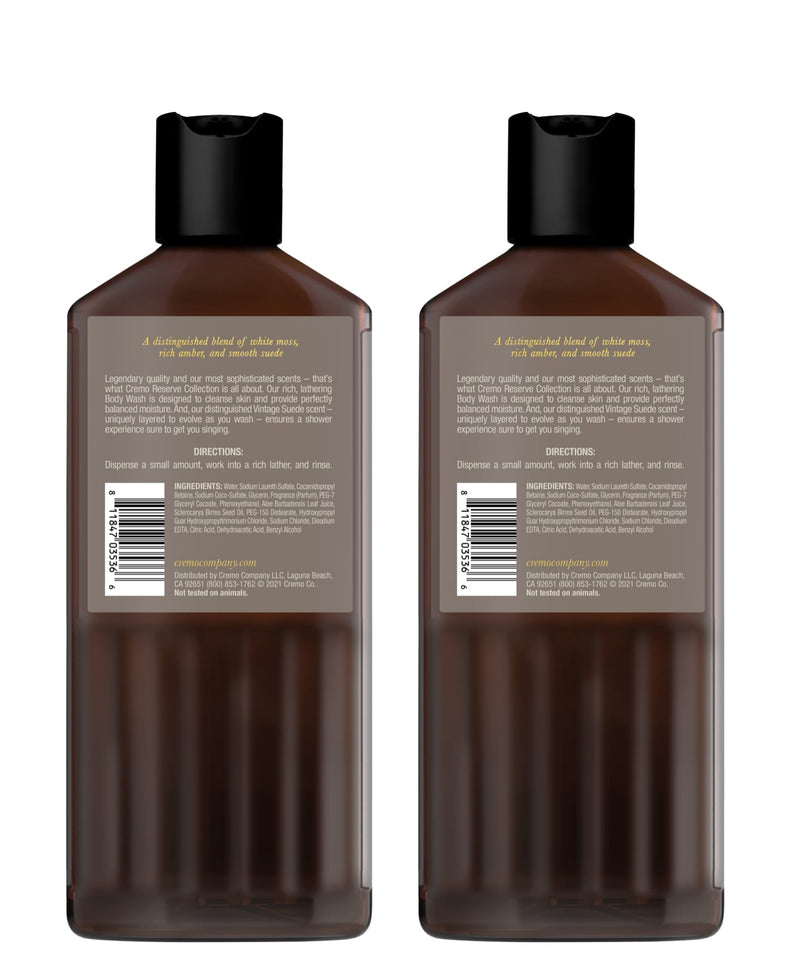 Vintage Suede (Reserve Collection) Body Wash - 2 Pack