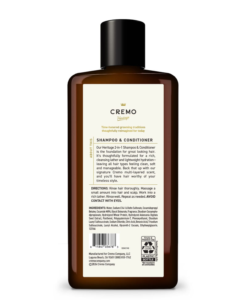 Green Pattern Shampoo 2-in-1 Heritage Green Shampoo & Conditioner