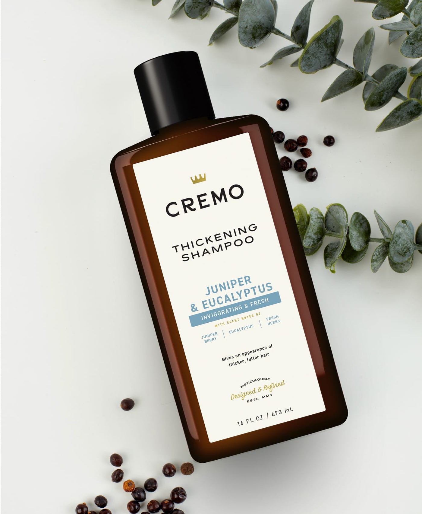 Quality Thickening Juniper & Eucalyptus Shampoo & Conditioner | Cremo