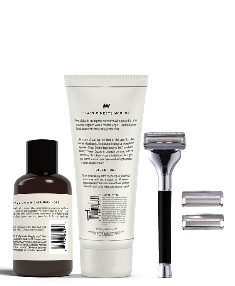 Cremo Company Heritage Black Shave Kit