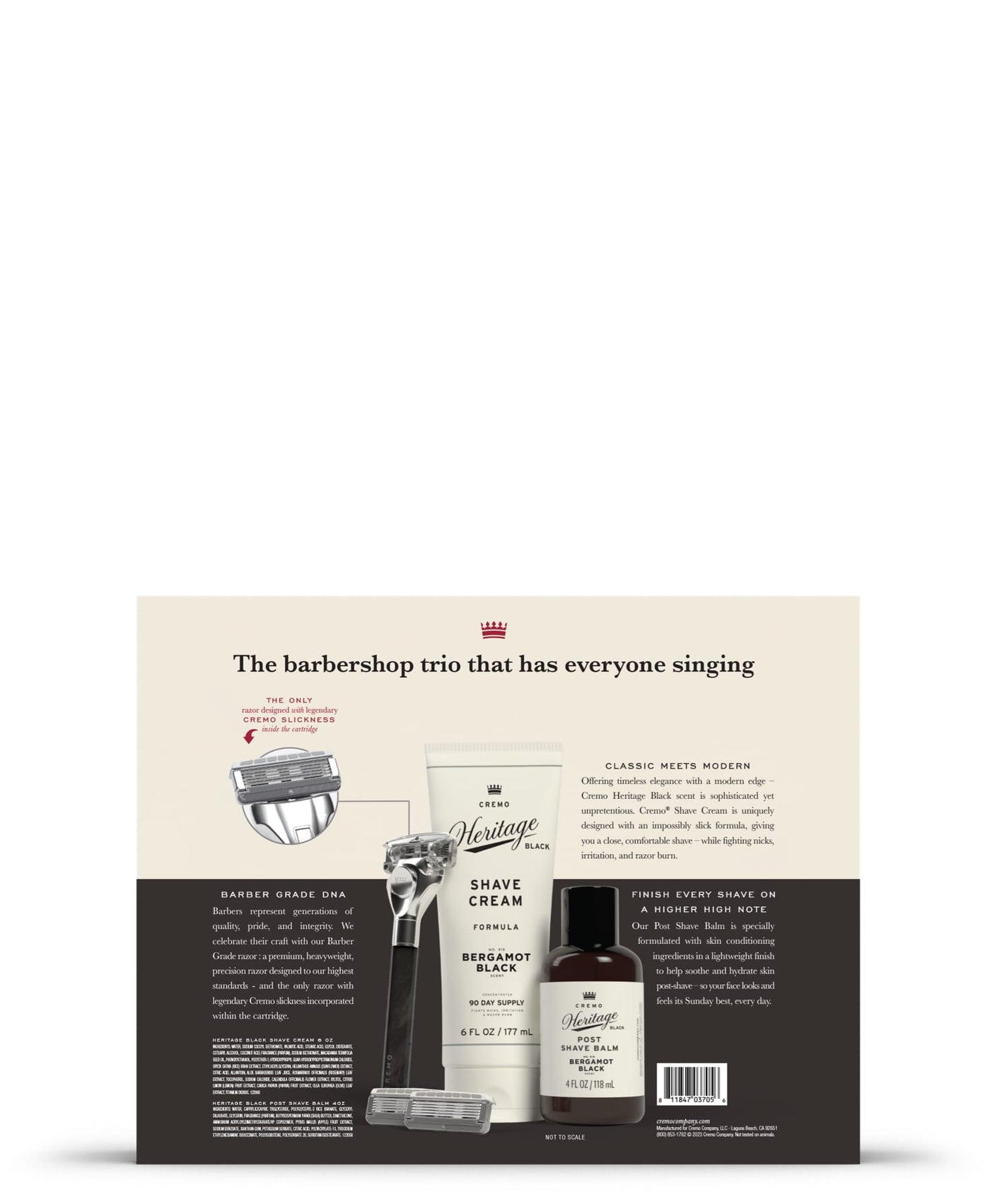 Cremo Company Heritage Black Shave Kit