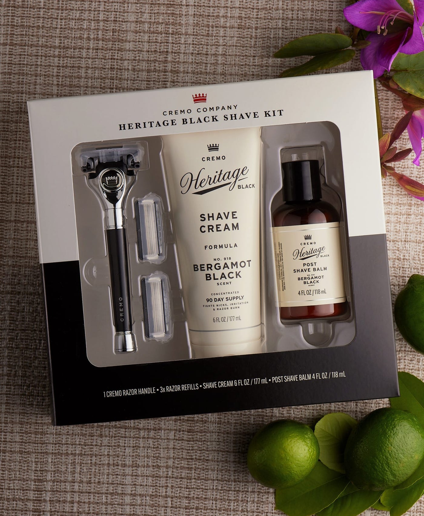 Cremo Company Heritage Black Shave Kit