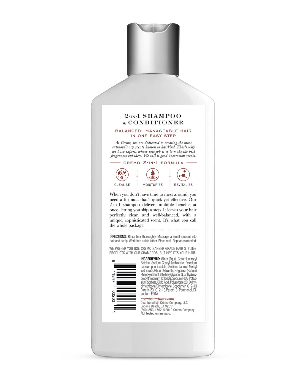 dash klo lærred Quality 2-in-1 Bourbon & Oak Shampoo & Conditioner for Men | Cremo