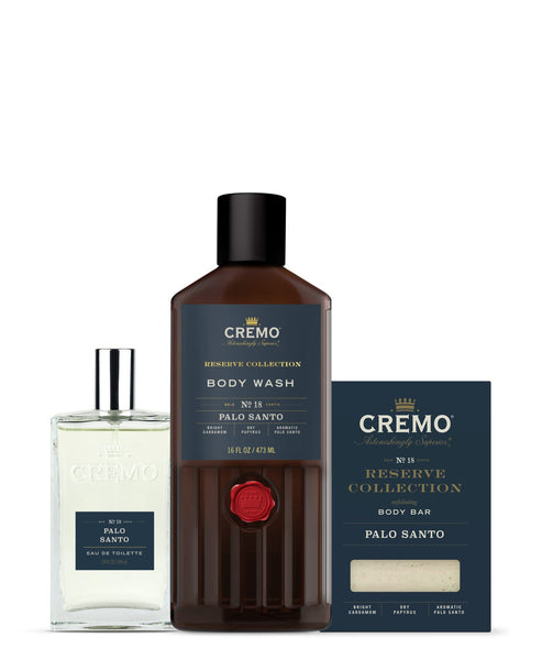 Cremo Body Wash & Bar Of Soap Reserve Collection Palo Santo New